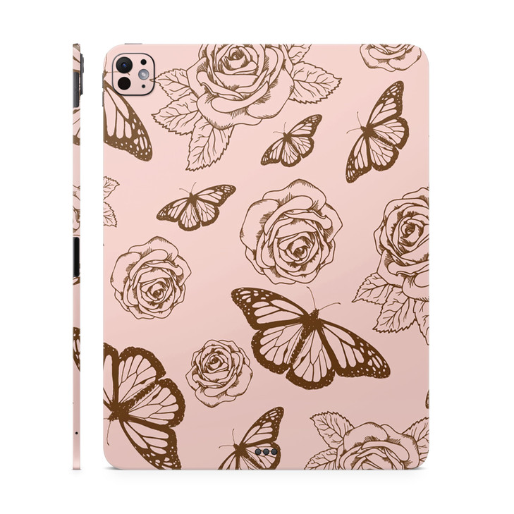 Skin Compatible with Apple iPad Pro 13 M4 2024 Butterfly Garden Premium 3M Vinyl Protective Wrap Decal Cover Easy to App