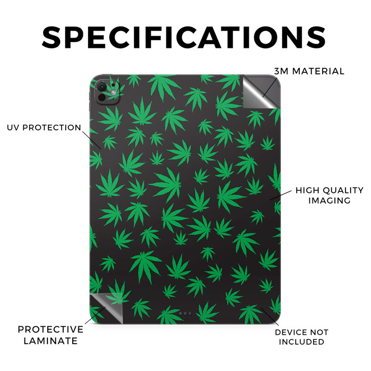 Skin Compatible with Apple iPad Pro 13 M4 2024 Marijuana Premium 3M Vinyl Protective Wrap Decal Cover Easy to Apply Craf