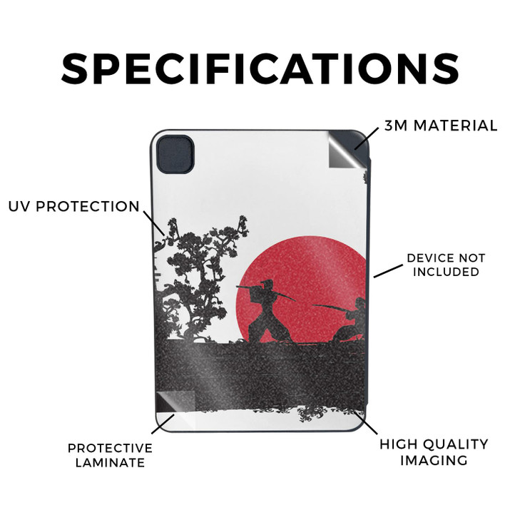 Glossy Glitter Skin Compatible with Apple Smart Folio for iPad Pro 11inch M4 2024 Nihon Samurai Premium 3M Vinyl Protect
