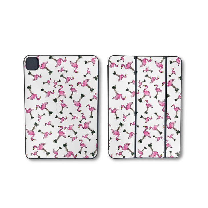 Skin Compatible with Apple Smart Folio for iPad Pro 11inch M4 2024 Cool Flamingo Premium 3M Vinyl Protective Wrap Decal