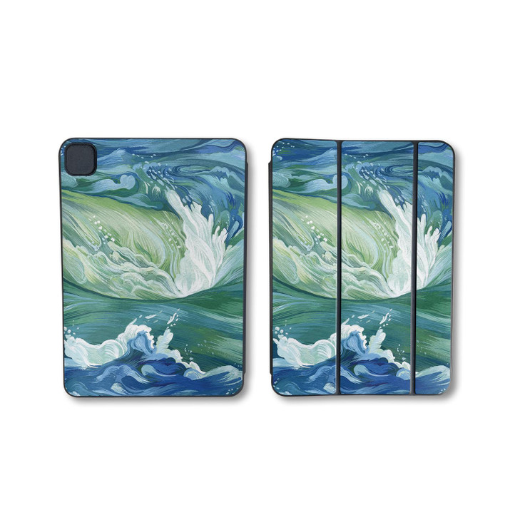 Skin Compatible with Apple Smart Folio for iPad Pro 11inch M4M5 2025 Cyclone Wave Premium 3M Vinyl Protective Wrap Decal