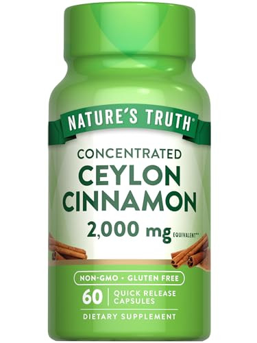 Nature's Truth Ceylon Cinnamon Pill Capsules | 2000mg | Non-GMO & Gluten Free Supplement