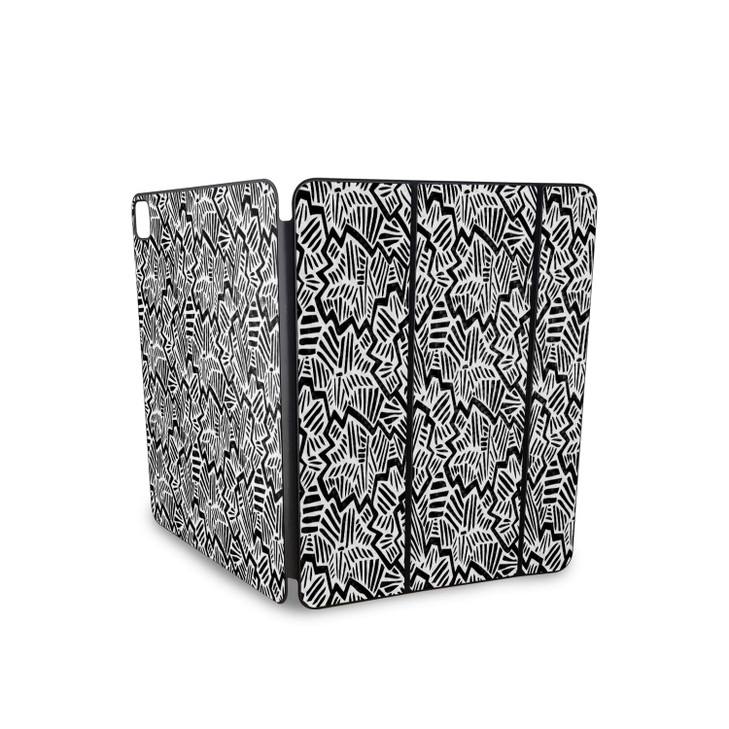 Carbon Fiber Skin Compatible with Apple Smart Folio for iPad Pro 13inch M4M5 2025 Abstract Black Premium 3M Vinyl Protec