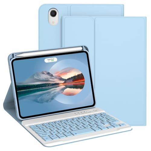 Divufus Keyboard Case for iPad mini 7th Generation A17 Pro 2024 6th Gen 2021 83 Inch Magnetic Detachable Wireless Keyboa