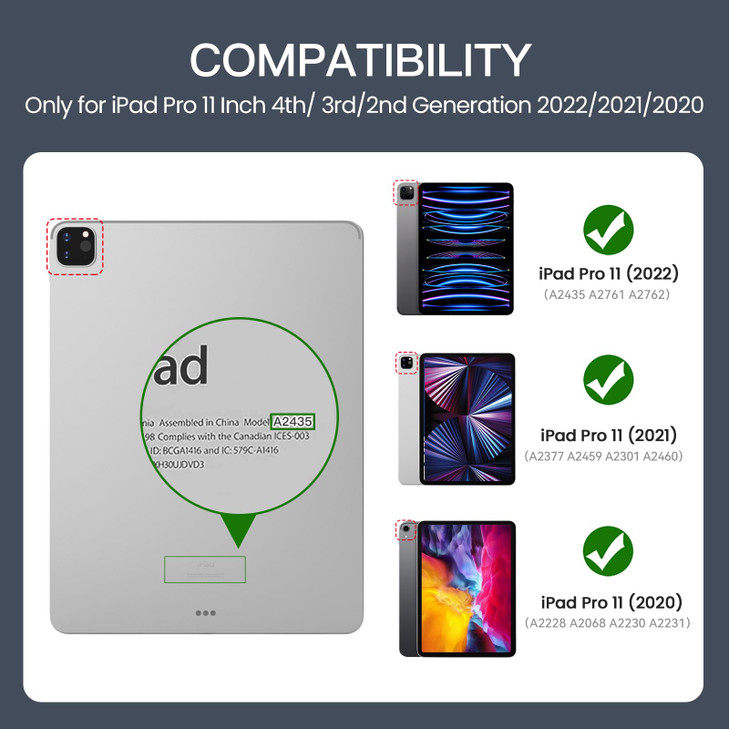 ZtotopCases for iPad Pro 11 Case 4th3rd2nd Generation 202220212020 with Pencil Holder Full Body Protective Rugged Cover