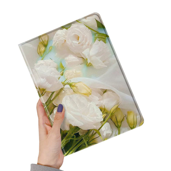 kaitesi Floral Case for iPad mini 7 A17 Pro 2024 iPad mini 6th Generation Case Flower Pattern Cute Slim Leather Smart Co