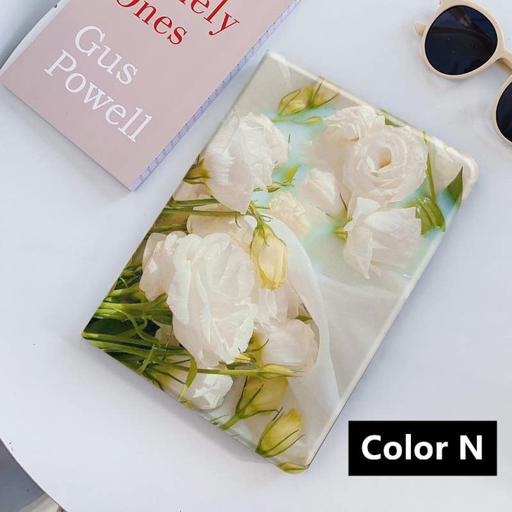 kaitesi Floral Case for iPad mini 7 A17 Pro 2024 iPad mini 6th Generation Case Flower Pattern Cute Slim Leather Smart Co