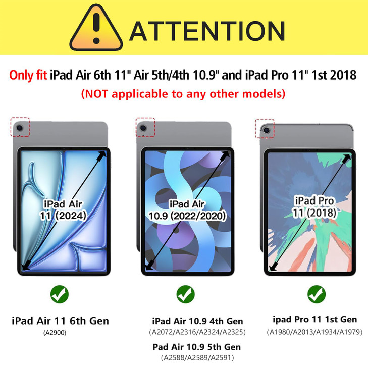 ZtotopCases for iPad Air 11 Inch Case M3M220252024 iPad Air 5th4th Gen 109 Inch 20222020 iPad Pro 11 2018 1st with Penci