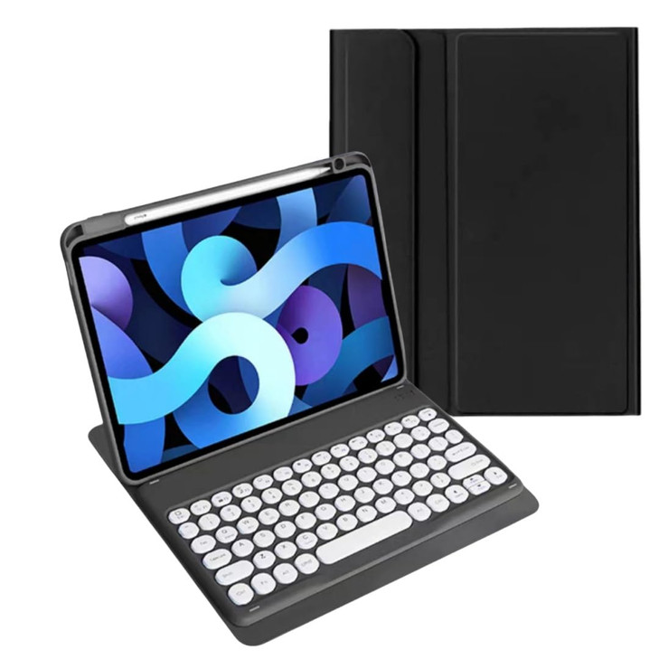 Keyboard Case for iPad Air 11 inch 2025M32024M2Air 5Air 4 with Pencil Holder Cute Candy Color Round Key Detachable Keybo