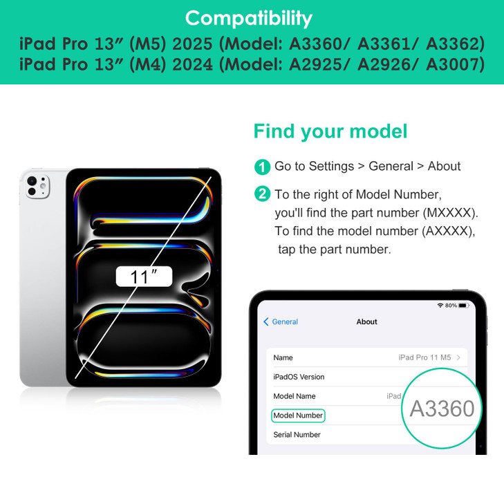 DTTO for iPad Pro 13 Inch Case with Keyboard M5M4 20252024 7 Colors Backlit Wireless Detachable Keyboard Premium Leather