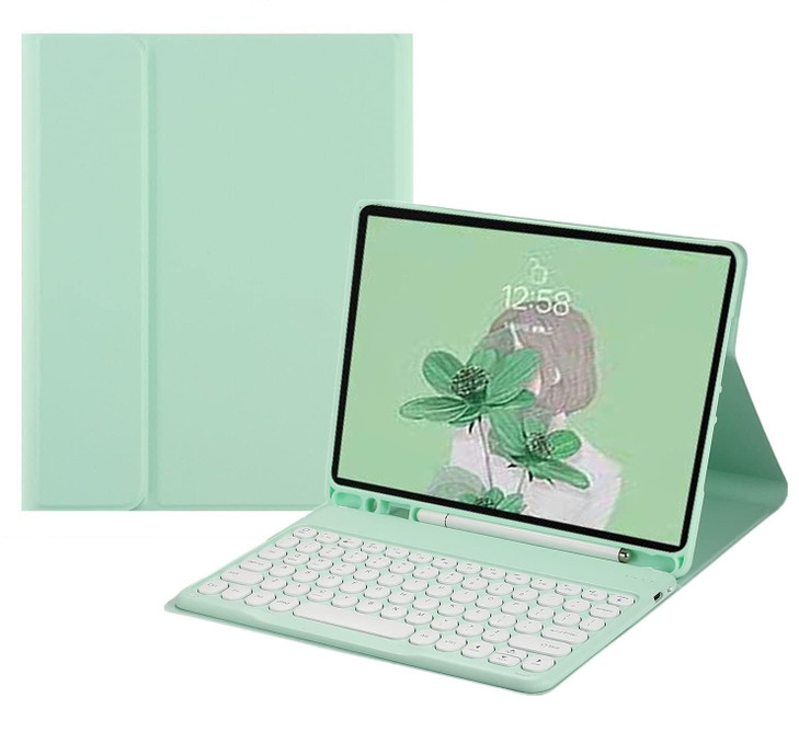 Galaxy Tab S6 Lite Case with Keyboard Round Key Cute Candy Detachable Magnetic Keyboard Case with S Pen Holder for Galax