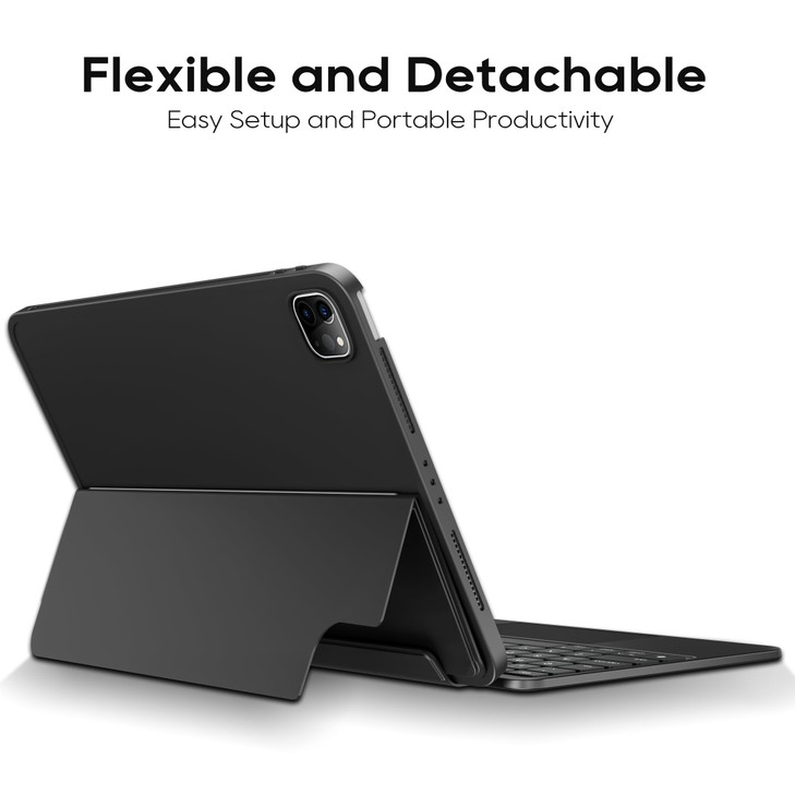 edaiser Detachable Keyboard Case for Apple iPad Pro 11 inch M4 2024 Wireless Backlit Keyboard with Trackpad Magnetic Pro