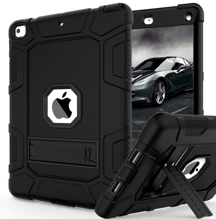 iPad Mini 5 Case iPad Mini 4 Case Hybrid Three Layer Armor Shockproof Rugged Drop Protection Cover Case Built with Kicks