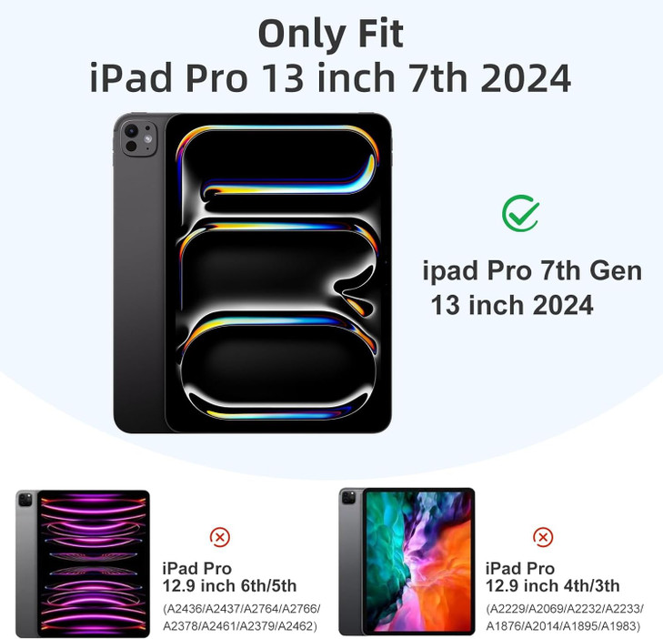 ALILANG Case for iPad Pro 13 inch M5M4 20252024 with Pen Holder MultiView Lightweight Flip Wallet PU Leather Tablet Cove