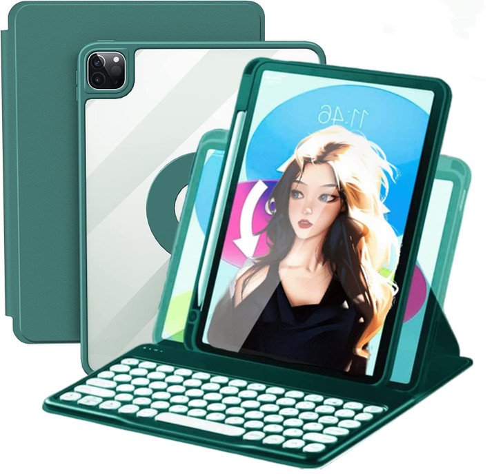 AnMengXinLing Keyboard Case for iPad Air 11 inch 2025M32024M2Air 5Air 4 Vertical Case for iPad Pro 11 with Keyboard and