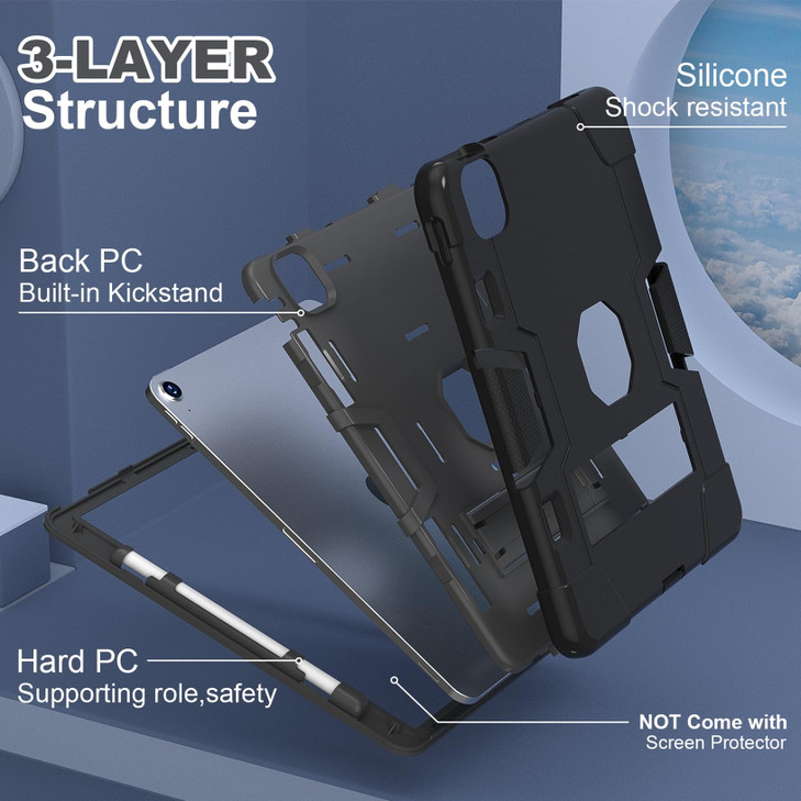 Jaorty Case for iPad Air 11 inch M3 M2 20252024 for iPad Air 6th Generationwith Pencil HolderRugged Shockproof Hybrid Ta