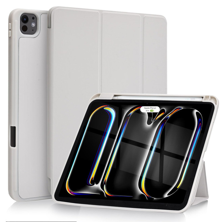 for iPad Pro 13 Inch Case 2024 7th Generation M4 iPad 13 pro case with Pencil Holder Smart Cover with Protective Trifold