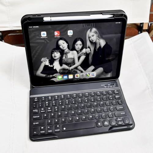 AnMengXinLing for iPad Air 11 inch M3M2 Case with Keyboard Vertical Keyboard Case for iPad Air 5th4th Gen Clear Back Cas