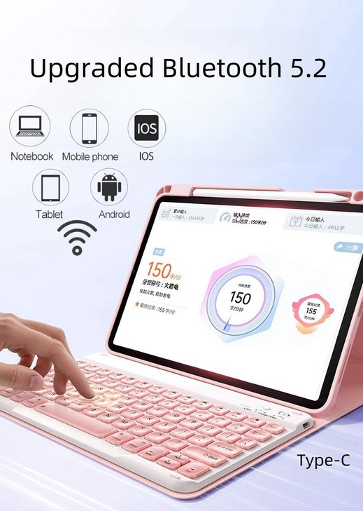 Keyboard Case with Mouse for iPad Air 11inch M3 2025 M2 2024 iPad Air5Air4Pro 114th3rd2nd Gen Magnetic Detachable Keyboa