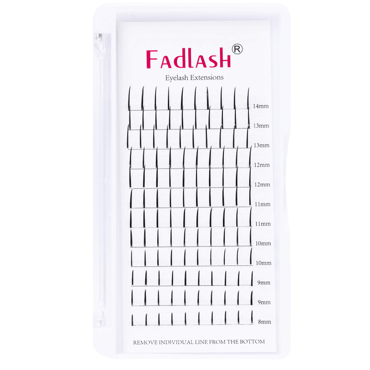 Lash Spikes Extension D Curl Mixed Tray Fairy Lashes Premade Spikes Eyelash Extensions Super Thick Spikes Individual Lashes Preamde Fans (D Curl, 8-1