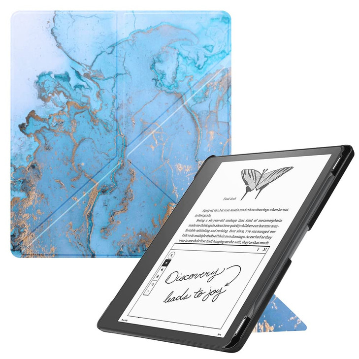 Slimshell Case for Kindle Scribe 102 2022 Released Origami Standing Lightweight PU Leather Stand Smart Cover with Auto S
