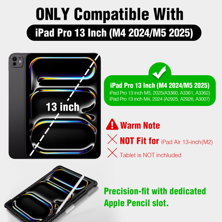 Nillkin Keyboard Case for iPad Pro 13 InchM5M4 20252024 Detachable Backlit Keyboard with MultiTouch Trackpad Stand with
