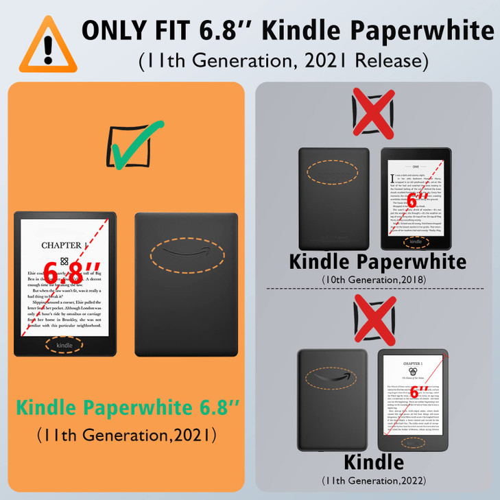 VORI Case for Kindle Paperwhite 11th Generation2021 and Kindle Paperwhite Signature Edition Soft TPU Lightweight Protect
