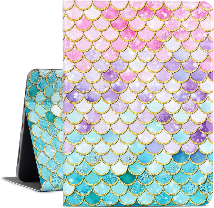 Lokigo for iPad Air 11 Inch Case M2M3 20242025 Pink Mermaid iPad Air 5th4th Generation Case 20222020 MultiAngle Viewing