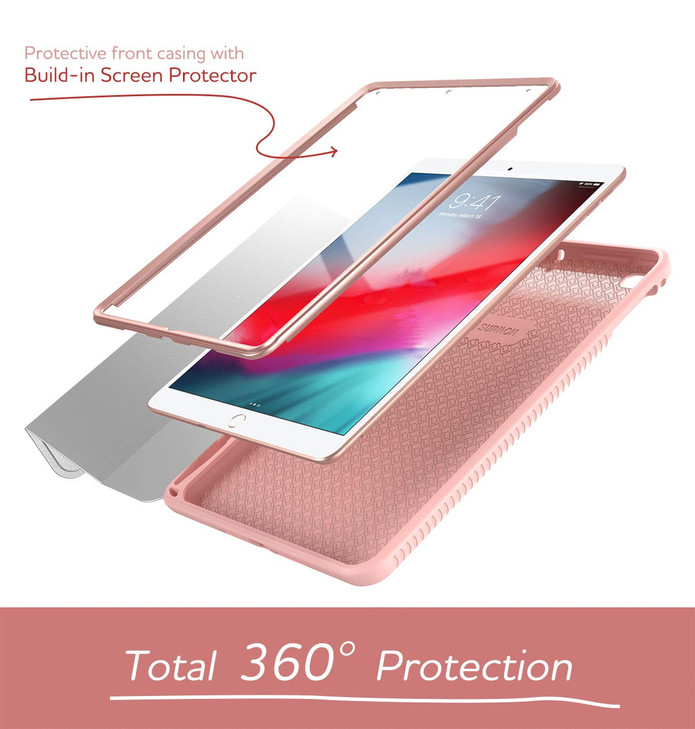 SURITCH Case for iPad Mini 4iPad Mini 5 Built in Screen Protector Auto SleepWake Pencil Holder Lightweight Leather Case