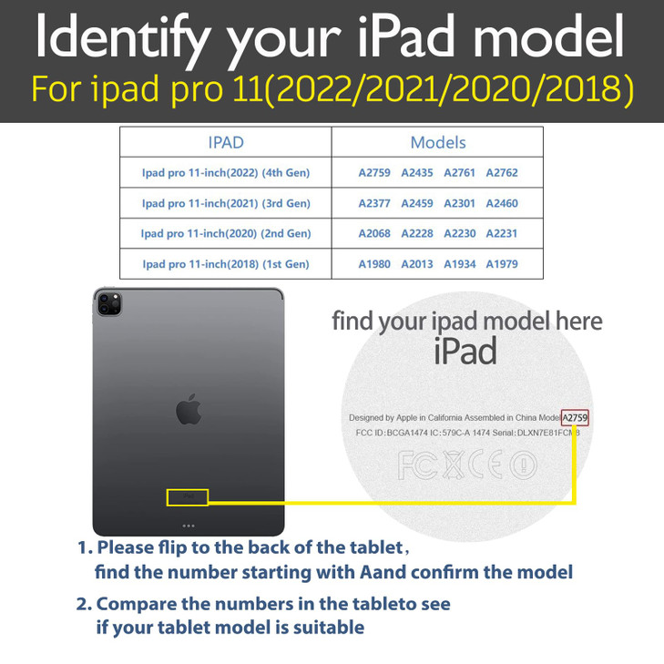 Gexmil Case for iPad Pro 11 Inch4th3rd2nd1st Generation2022202120202018 Genuine Leather Cover Anti FingerprintCowhide Fo