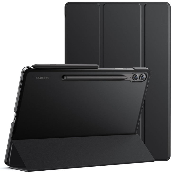 JETech Case for Samsung Galaxy Tab S9 FE S9 FE Plus 124Inch Slim Translucent Back TriFold Stand Protective Tablet Cover