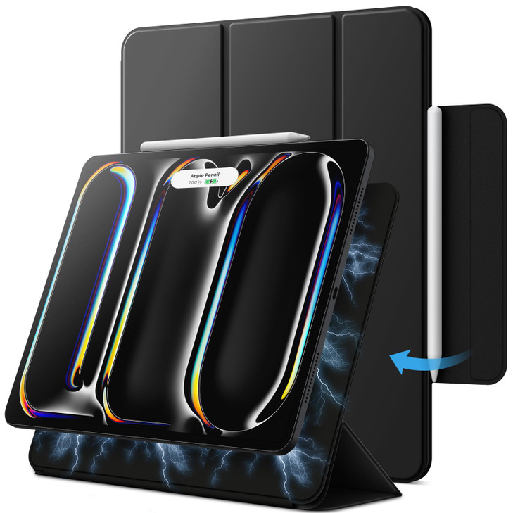 JETech Magnetic Case for iPad Pro 13Inch M5M4 20252024 Support Pencil Pro and Pencil USBC Powerful Magnet Slim Trifold S