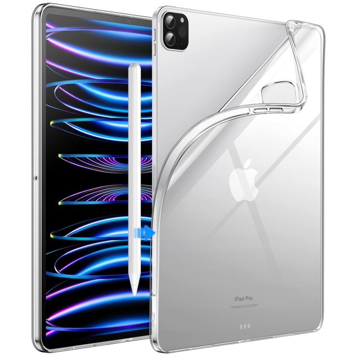 JETech Case for iPad Pro 11Inch 202220212020 Model 4th3rd2nd Generation Soft TPU Transparent Slim Shockproof Tablet Cove