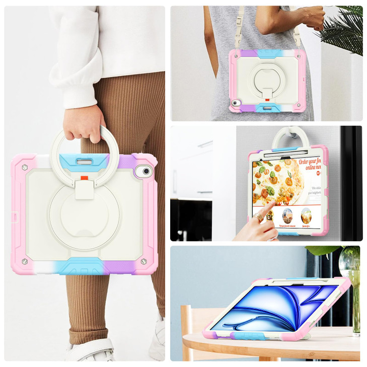 ZSLVPN for iPad Air 13 Inch Case M3 2025 M2 2024 Heavy Duty Shockproof Protective iPad Air 13 Case with Rotating Handle