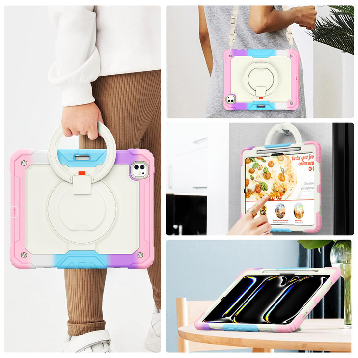 ZSLVPN for iPad Pro 13 Inch Case M5 2025 M4 2024 Shockproof Protective iPad 13 Pro Kids Case with Pencil Holder 360Rotat