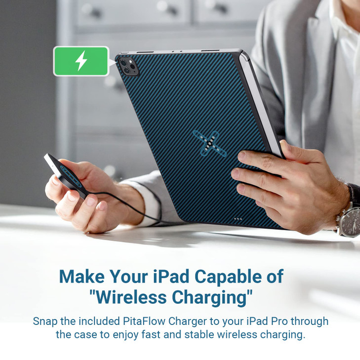 PITAKA iPad Pro 11 Inch Magnetic WirelessLike Charging Case Magic Keyboard Compatible Apple Pencil 2 Charging Support 15