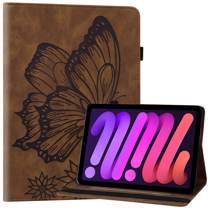 Dteck for iPad mini 76th Generation A17 ProA15 Case 20242021 Release 83 Cute Butterfly PU Leather Case with Auto Sleep W