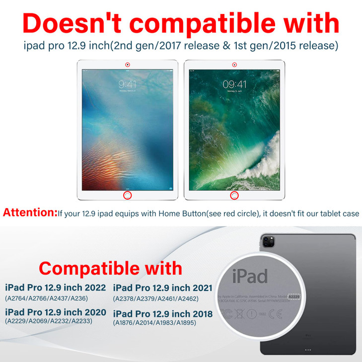 ROISKIN for iPad Pro 129 Inch Case 6th 5th 4th 3rd Genwith HD Screen Protector 360 Stand Handle Pencil HolderShoulder St
