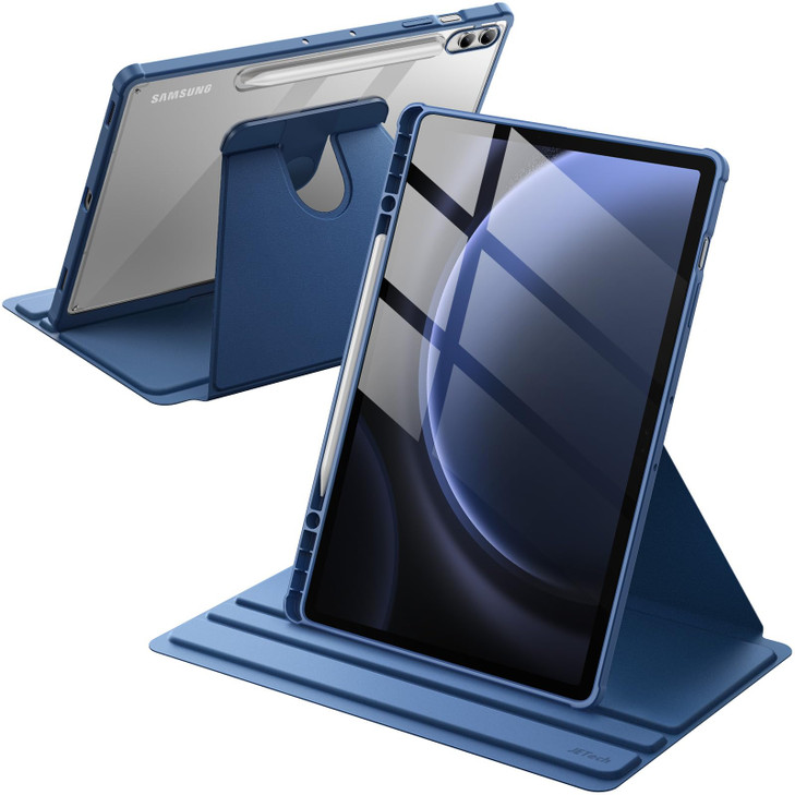 JETech Rotating Case for Samsung Galaxy Tab S10 2024Tab S9 FES9 2023 124Inch with S Pen Holder Not for Tab S8 124Inch 36