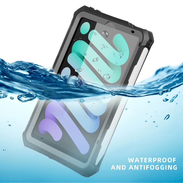 MRUOZRUI Waterproof Case Compatible with iPad mini 76 6th Generation 83 Inch Full Body Heavy Duty Protection with Builti