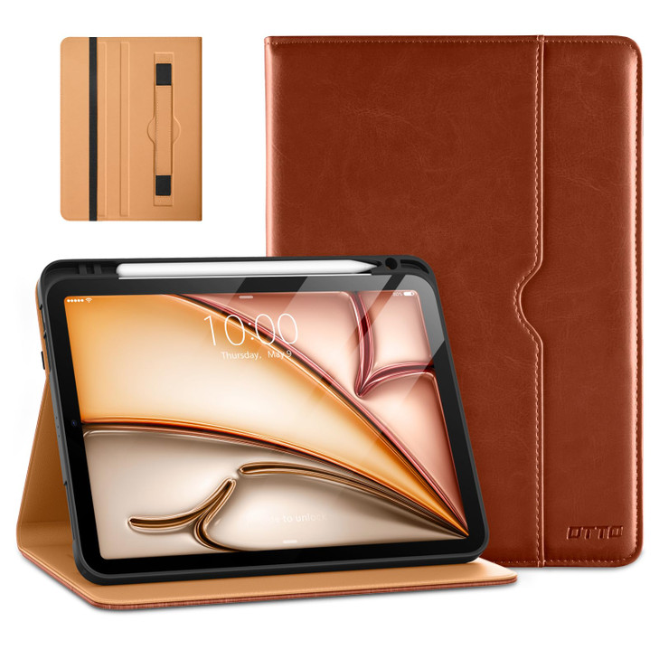 DTTO for iPad Air 11inch Case M3M2 20252024 iPad Air 5th 4th Generation 20222020 Premium Leather Business Folio Stand Co