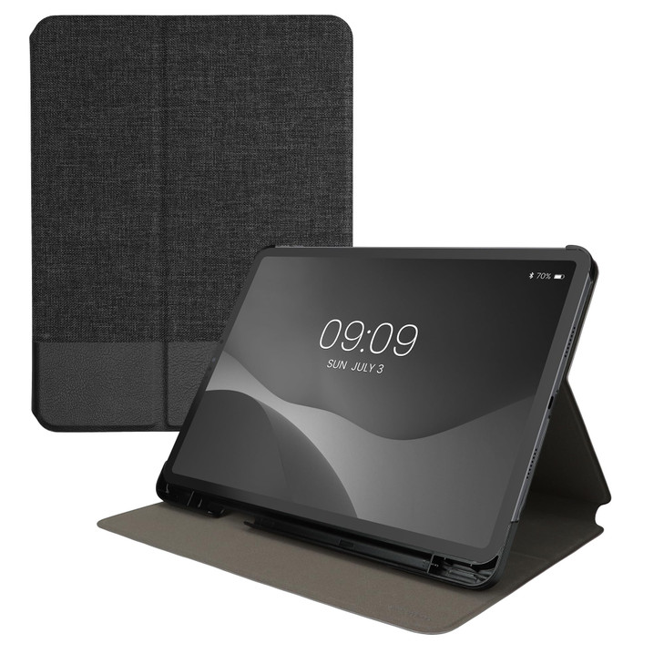 kwmobile Case Compatible with Apple iPad Air 11 6 Gen 2024 Air 45 iPad Pro 11 202020212022 Case PU Leather and Canvas Co