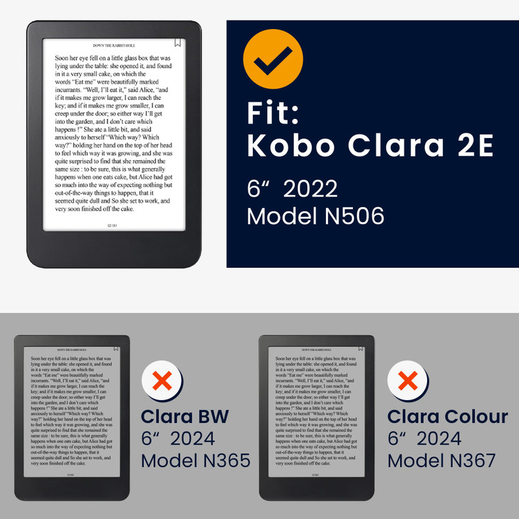 kwmobile Foldable PU Leather Cover and Stand for eReader Compatible with Kobo Clara 2E Tolino Shine 4 Case OrangeBlackWh