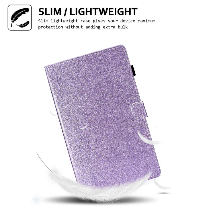 Glitter Case for Samsung Galaxy Tab S6 Lite 104 202420222020 Techcircle Smooth Shiny PU Leather Stand Folio Soft Cover M