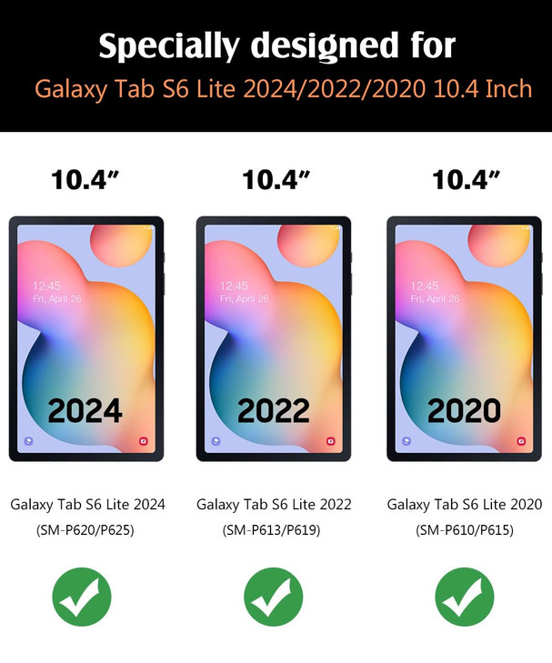 TiMOVO Case for AllNew Samsung Galaxy Tab S6 Lite 104 Inch 202420222020 Ultra Slim Lightweight Magnetic Stand Cover Fit
