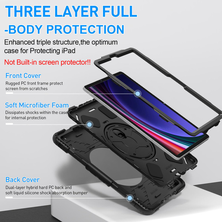SUPFIVES Case for Samsung Galaxy Tab S10 Plus 124 Inch 2024 Tab S9 Plus 124 Case with Screen ProtecorSPen HolderHandleRo