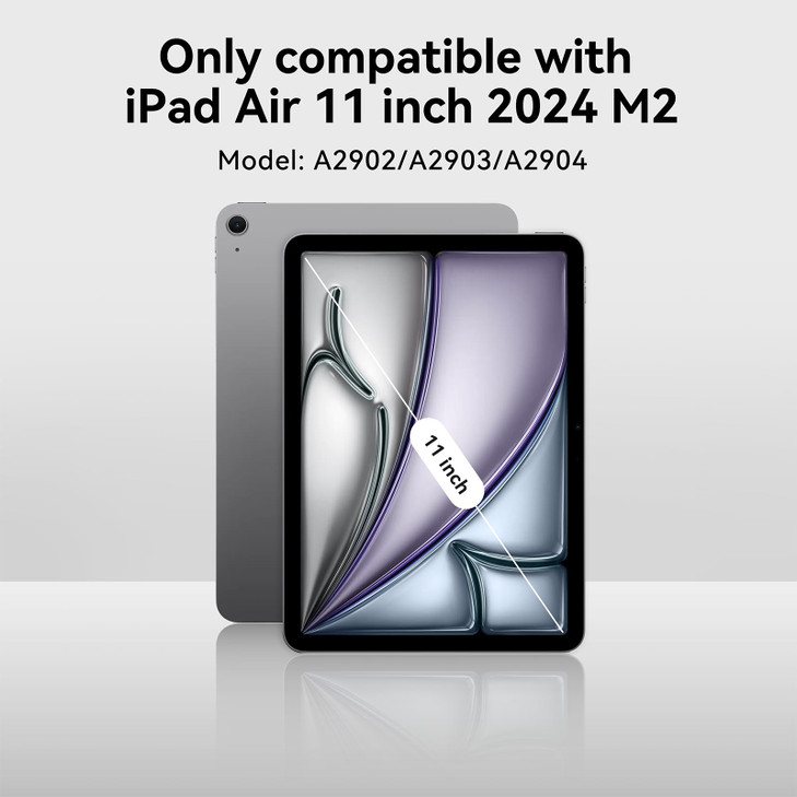 for iPad Air 11 Inch Case 2024 M2 with Pencil Holder 360 Rotating KickstandGrip HandleShoulder Strap for Kids Girls Heav