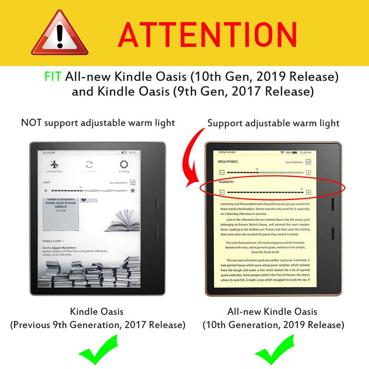 Fintie Folio Case for Allnew Kindle Oasis 10th Generation 2019 Release and 9th Generation 2017 Release Premium PU Leathe