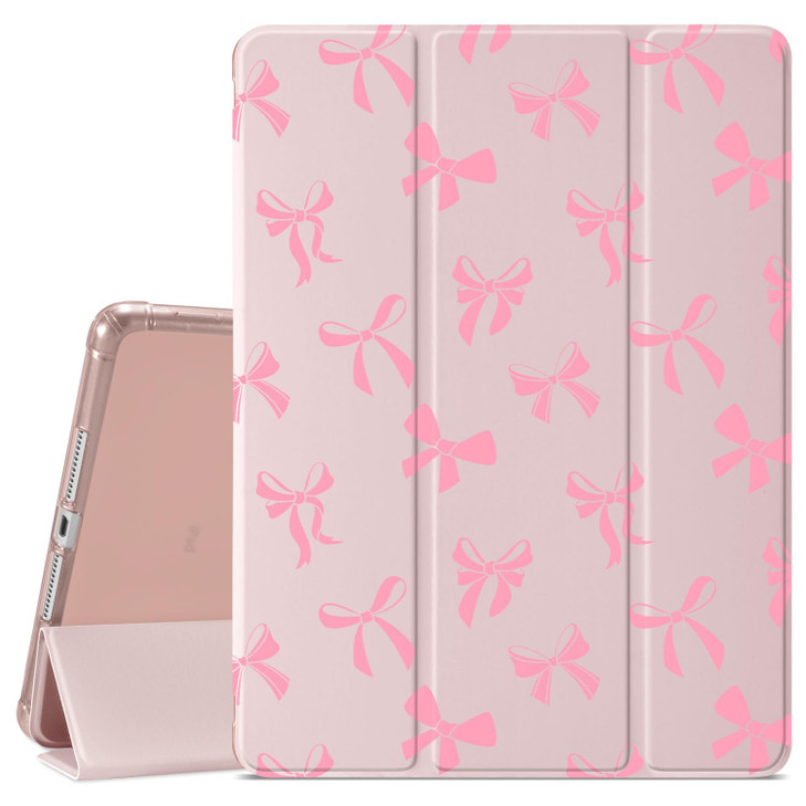 MAYCARI Cute Kawaii Bow Knot Compatible with 13inch iPad Pro2024 Case with Pencil Holder Auto SleepWake Pink Girly Aesth