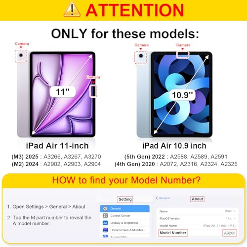 Fintie Rotating Case for iPad Air 11inch M3 2025 M2 2024 iPad Air 5th 2022 4th Generation 2020 109 Inch 360 Degree Rotat